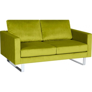 2-Sitzer ALTE GERBEREI Velina Sofas Gr. B/H/T: 145 cm x 80 cm x 88 cm, Samtvelours BRUSSELS, grün (green) 2-Sitzer Sofas