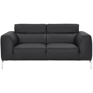 2-Sitzer CALIA ITALIA Soho Sofas Gr. B/H/T: 176 cm x 82 cm x 95 cm, Leder BULL, schwarz 2-Sitzer Sofas in zwei Lederqualitäten