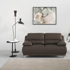 2-Sitzer COTTA Maranello Sofas Gr. H/T: 86 cm x 93 cm, Kunstleder SOFTLUX, braun (mud) 2-Sitzer Sofas