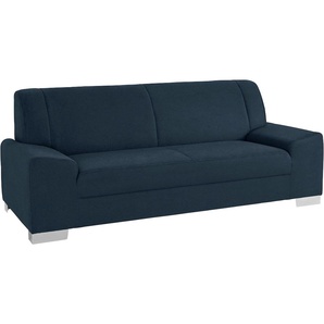 2-Sitzer DOMO COLLECTION Anzio Sofas Gr. B/H/T: 214 cm x 85 cm x 93 cm, Struktur fein, Mit Federkern, blau (dunkelblau) 2-Sitzer Sofas