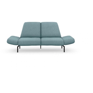 2-Sitzer DOMO COLLECTION Avellino Sofas Gr. B/H/T: 232 cm x 95 cm x 95 cm, Chenille-Optik, Mit Armteilverstellung-Mit Rückenverstellung, blau (petrol) 2-Sitzer Sofas