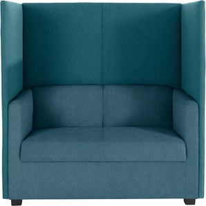 2-Sitzer DOMO COLLECTION Kea Sofas Gr. B/H/T: 132 cm x 129 cm x 80 cm, Filzoptik, blau (petrol, petrol) 2-Sitzer Sofas