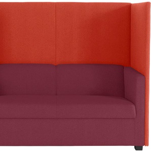 2-Sitzer DOMO COLLECTION Kea Sofas Gr. B/H/T: 170 cm x 129 cm x 80 cm, Struktur grob, rot (bordeau x, orange) 2-Sitzer Sofas