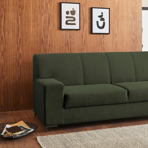 2-Sitzer DOMO COLLECTION Ledas Sofas Gr. B/H/T: 210 cm x 83 cm x 88 cm, Struktur fein, grün 2-Sitzer Sofas in vielen Farben erhältlich