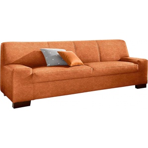 2-Sitzer DOMO COLLECTION Norma Sofas Gr. B/H/T: 192 cm x 74 cm x 85 cm, Microfaser PRIMABELLE, ohne Funktion, orange (terrakotta) 2-Sitzer Sofas