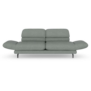 2-Sitzer DOMO COLLECTION Padova Sofas Gr. B/H/T: 200 cm x 88 cm x 98 cm, Struktur, mit Armteilverstellung, grün (mint) 2-Sitzer Sofas