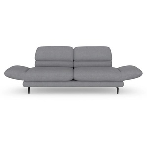 2-Sitzer DOMO COLLECTION Padova Sofas Gr. B/H/T: 200 cm x 88 cm x 98 cm, Struktur, mit Armteilverstellung, silberfarben (silber) 2-Sitzer Sofas