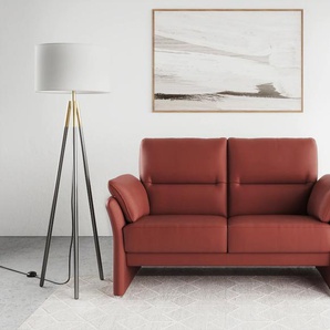 2-Sitzer DOMO COLLECTION Pina Sofas Gr. B/H/T: 159 cm x 95 cm x 88 cm, Luxus-Microfaser Lederoptik, Mit Federkern, rot 2-Sitzer Sofas mit Federkern, Breite 159cm