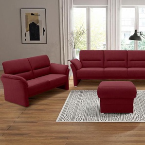 2-Sitzer DOMO COLLECTION Pina Sofas Gr. B/H/T: 159 cm x 95 cm x 88 cm, Luxus-Microfaser weich, mit Federkern, rot (dunkelrot) 2-Sitzer Sofas mit Federkern, Breite 159cm
