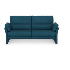 2-Sitzer DOMO COLLECTION Pina Sofas Gr. B/H/T: 199 cm x 95 cm x 88 cm, Microfaser hochflorig, Mit Federkern, blau (petrol) 2-Sitzer Sofas mit Federkern, Breite 199cm