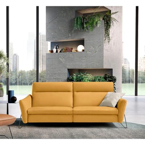 2-Sitzer EGOITALIANO Gaia Sofas Gr. B/H/T: 220 cm x 96 cm x 93 cm, Leder BULL, gelb 2-Sitzer Sofas