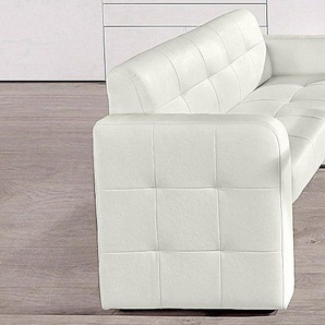 2-Sitzer EXXPO - SOFA FASHION Barista Sofas Gr. B/H/T: 156 cm x 82 cm x 68 cm, NaturLEDER, weiß 2-Sitzer Sofas mit Rückenlehne