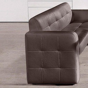 2-Sitzer EXXPO - SOFA FASHION Barista Sofas Gr. B/H/T: 162 cm x 82 cm x 68 cm, Kunstleder SOFTLUX, braun (schoko) 2-Sitzer Sofas mit Rückenlehne