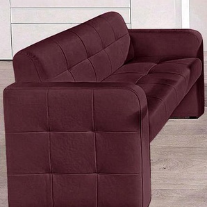 2-Sitzer EXXPO - SOFA FASHION Barista Sofas Gr. B/H/T: 162 cm x 82 cm x 68 cm, Lu x us-Microfaser, rot (burgundy) 2-Sitzer Sofas mit Rückenlehne