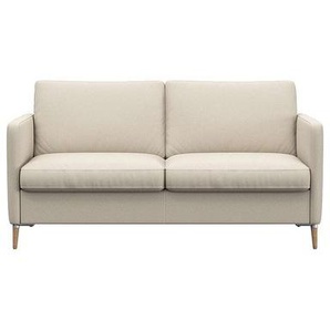 2-Sitzer FLEXLUX Fiore Sofas Gr. B/H/T: 149 cm x 85 cm x 92 cm, Echtleder, weiß (warm white) 2-Sitzer Sofas