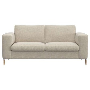 2-Sitzer FLEXLUX Fiore Sofas Gr. B/H/T: 164 cm x 85 cm x 92 cm, Material, weiß (off white) 2-Sitzer Sofas breite Armlehnen, Kaltschaum, Füße Alu+ Eiche