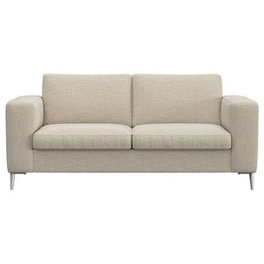 2-Sitzer FLEXLUX Fiore Sofas Gr. B/H/T: 164 cm x 85 cm x 92 cm, Velvet, weiß (off white) 2-Sitzer Sofas breite Armlehnen, Kaltschaum, Füße Alu
