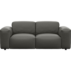 2-Sitzer FLEXLUX Lucera Sofa Sofas Gr. B/H/T: 187 cm x 73 cm x 102 cm, Echtleder, grau (warm mineral grey) 2-Sitzer Sofas modern & anschmiegsam, Kaltschaum, Stahl-Wellenunterfederung