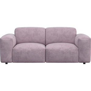 2-Sitzer FLEXLUX Lucera Sofa Sofas Gr. B/H/T: 187 cm x 73 cm x 102 cm, Struktur, lila (soft lavender) 2-Sitzer Sofas modern & anschmiegsam, Kaltschaum, Stahl-Wellenunterfederung