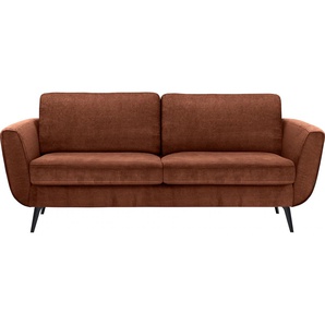 2-Sitzer FURNINOVA Smile Sofas Gr. B/H/T: 177 cm x 85 cm x 93 cm, Velours, ohne Bettfunktion, braun (bronze) 2-Sitzer Sofas
