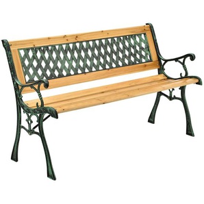 2 Sitzer Gartenbank Pisa aus lackiertem Holz und Gusseisen