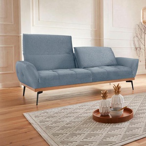 2-Sitzer GUIDO MARIA KRETSCHMER HOME&LIVING Palic Sofas Gr. B/H/T: 191 cm x 87 cm x 95 cm, Velours, blau (eisblau) 2-Sitzer Sofas