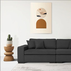 2-Sitzer GUIDO MARIA KRETSCHMER HOME&LIVING Skara XXL Sofas Gr. B/H/T: 280 cm x 86 cm x 130 cm, Struktur (recyceltes Polyester), grau (graphit) 2-Sitzer Sofas