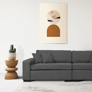 2-Sitzer Skara XXL, grau (dunkelgrau), B:280cm H:86cm T:130cm, 100% Polyester, GUIDO MARIA KRETSCHMER HOME & LIVING, Sofas, Lounge-Sofa XXL mit Federkern-Polsterung, in vielen Bezugsvarianten, Topseller