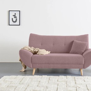 2-Sitzer HOME AFFAIRE Basta Sofas Gr. B/H/T: 174 cm x 80 cm x 82 cm, Lu x us-Microfaser weich, rosa 2-Sitzer Sofas