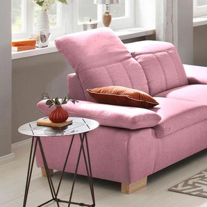2-Sitzer HOME AFFAIRE Bergamo Sofas Gr. B/H/T: 195 cm x 77 cm x 90 cm, Struktur fein, ohne Funktion, rosa (rosé) 2-Sitzer Sofas