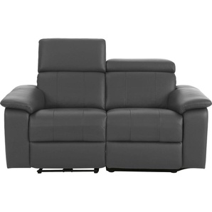 2-Sitzer HOME AFFAIRE Binado Sofas Gr. B/T: 158 cm x 99 cm, Kunstleder, mit motorischer Rela x funktion-mit USB-Anschluss, grau 2-Sitzer Sofas mit manueller oder elektrischer Relaxfunktion USB-Anschluss