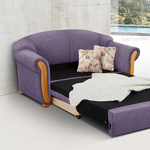 2-Sitzer HOME AFFAIRE Milano Sofas Gr. B/H/T: 174 cm x 87 cm x 88 cm, Chenille, lila (flieder) 2-Sitzer Sofas mit Bettfunktion