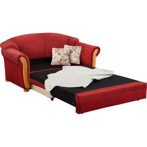 2-Sitzer HOME AFFAIRE Milano Sofas Gr. B/H/T: 174 cm x 87 cm x 88 cm, Chenille, rot 2-Sitzer Sofas mit Bettfunktion