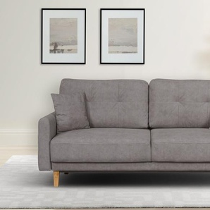 2-Sitzer HOME AFFAIRE Triplo Sofas Gr. B/H/T: 165 cm x 89 cm x 100 cm, Samtoptik, grau (taupe) 2-Sitzer Sofas
