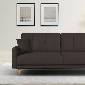 2-Sitzer HOME AFFAIRE Triplo Sofas Gr. B/H/T: 165 cm x 89 cm x 100 cm, Struktur weich, schwarz 2-Sitzer Sofas mit Steppung im Rückenbereich, incl. Zierkissen, BTH: 16510089 cm