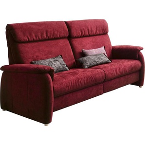 2-Sitzer HOME AFFAIRE Turin Sofas Gr. B/H/T: 155 cm x 107 cm x 97 cm, Leder SOFTLINE, mit Rela x funktion links, rot 2-Sitzer Sofas mit motorischer Relaxfunktion, auch in Leder