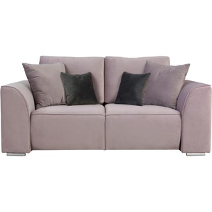 2-Sitzer INOSIGN Beatrice Sofas Gr. B/H/T: 195 cm x 92 cm x 107 cm, Samtoptik, rosa (rosé) 2-Sitzer Sofas
