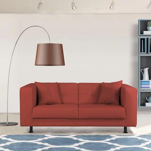 2-Sitzer INOSIGN Bengo Sofas Gr. B/H/T: 160 cm x 68 cm x 88 cm, Kunstleder, rot 2-Sitzer Sofas