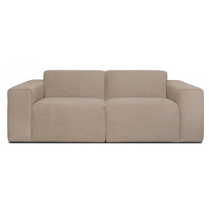 2-Sitzer INOSIGN Clayton Sofas Gr. B/H/T: 202 cm x 70 cm x 96 cm, Cord, beige (sand) 2-Sitzer Sofas