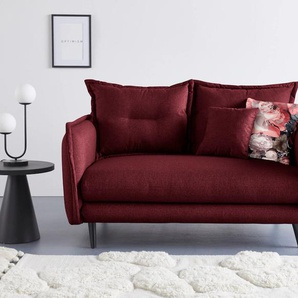 2-Sitzer INOSIGN Lazio Sofas Gr. B/H/T: 162 cm x 94 cm x 110 cm, Struktur fein, rot 2-Sitzer Sofas inklusive 1 Stk. Wende- und Zierkissen