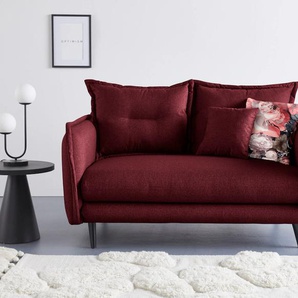2-Sitzer INOSIGN Lazio Sofas Gr. B/H/T: 162 cm x 94 cm x 110 cm, Struktur fein, rot 2-Sitzer Sofas