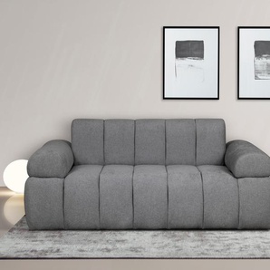 2-Sitzer INOSIGN LYOTH Sofas Gr. B/H/T: 180 cm x 71 cm x 93 cm, Struktur weich, grau (anthrazit) 2-Sitzer Sofas