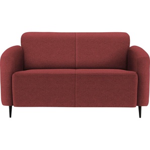 2-Sitzer INOSIGN Marone Sofas Gr. B/H/T: 140 cm x 76 cm x 90 cm, Struktur fein, 2-Sitzer, rot 2-Sitzer Sofas
