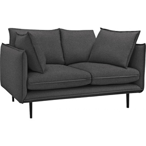 2-Sitzer INOSIGN Somba Sofas Gr. B/H/T: 155 cm x 88 cm x 103 cm, Filzoptik, grau (anthrazit) 2-Sitzer Sofas mit dickem Keder und eleganter Optik
