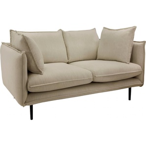 2-Sitzer INOSIGN Somba Sofas Gr. B/H/T: 155 cm x 88 cm x 103 cm, Struktur fein, beige 2-Sitzer Sofas mit dickem Keder und eleganter Optik