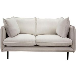 2-Sitzer INOSIGN Somba Sofas Gr. B/H/T: 155 cm x 88 cm x 103 cm, Struktur fein, beige (natur) 2-Sitzer Sofas mit dickem Keder und eleganter Optik