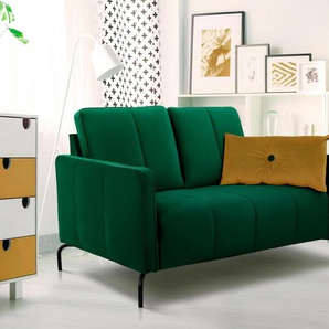 2-Sitzer INOSIGN Xeen Sofas Gr. B/H/T: 145 cm x 85 cm x 85 cm, Samtoptik, grün 2-Sitzer Sofas