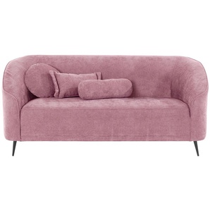 2-Sitzer LEONIQUE Ashly Sofas Gr. B/H/T: 154 cm x 81 cm x 80 cm, Struktur weich, rosa (rosé) 2-Sitzer Sofas in 3 Bezugsvarianten, Bouclé, Samtoptik und Struktur weich.