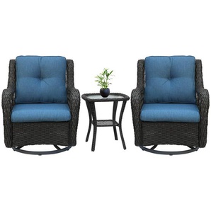2-Sitzer Lounge-Set Aevin aus Polyrattan mit Polster