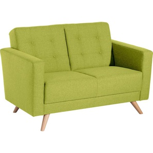 2-Sitzer MAX WINZER Julius Sofas Gr. B/H/T: 128 cm x 81 cm x 83 cm, Strukturwebstoff 16523, grün (apfel) 2-Sitzer Sofas